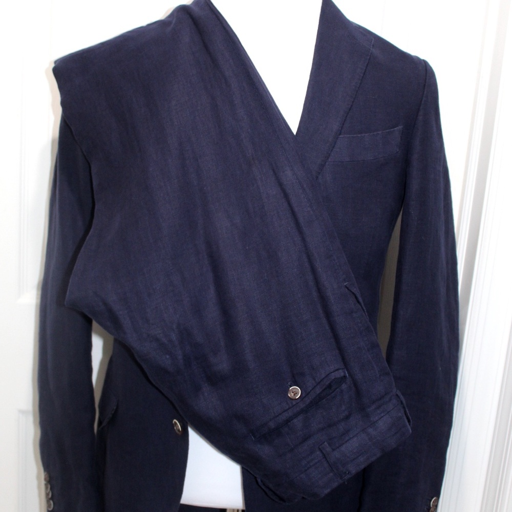 SUITSUPPLY ARCORfato Bespoke 100% Linen Suit 38L